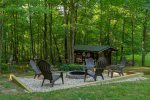Fire Pit Area with Adirondack Chairs